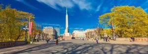 riga frihetsmonumentet panorama 300x110 - Riga, Latvia - May 06, 2017: View Monument To Liberty In Riga -capital Of Latvia, Located On Freedom